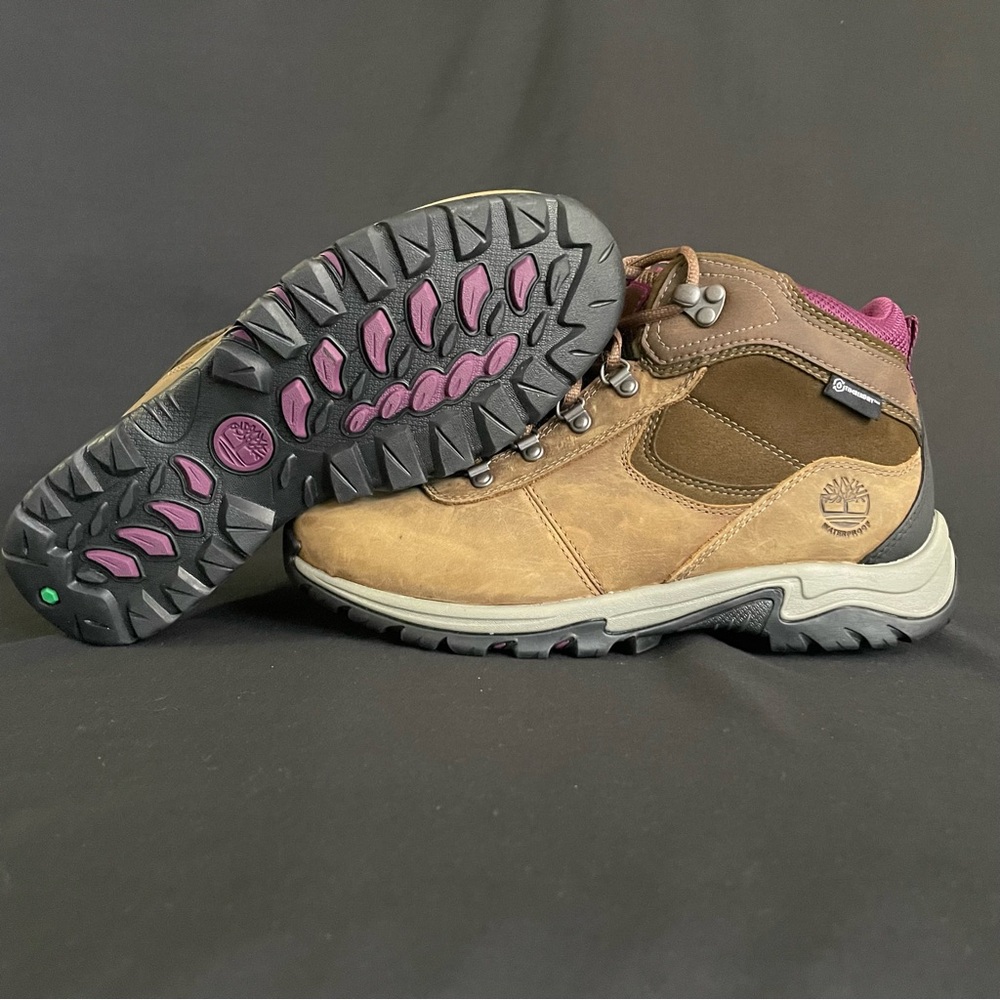 Timberland Mt. Maddsen Hiking Boots In Brown And Magenta Women’s Size 7 NWOT